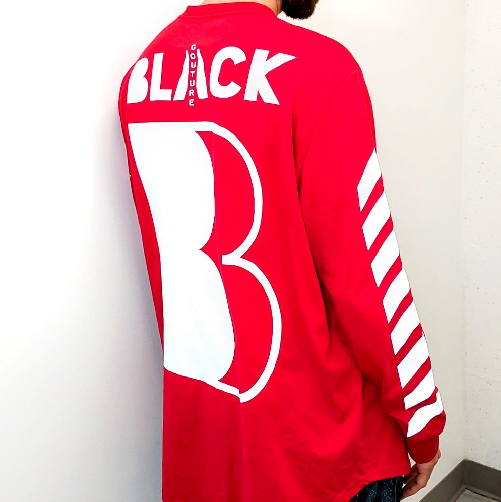 Black Label Couture "Racer Stripe" LongSleeve Shirt